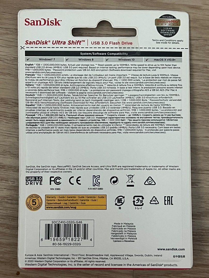 SanDisk Ultra Shift 32GB USB 3.0 手指 （分類：硬碟及儲存器）位於 Hong Kong。 由 benjamin.asia 提交（商品編號 1466232807，圖片 2）。簡介： 細細粒黑色設計，方便擺袋或者鎖匙扣。支援Windows同macOS，即插即用，啱晒返學返工用。。