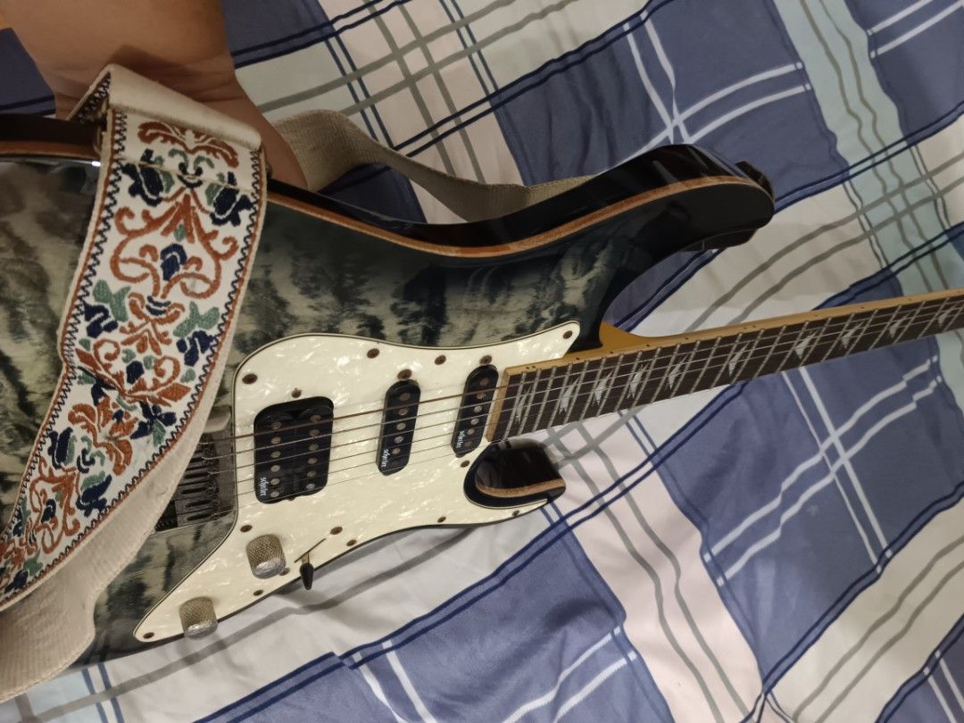 Schecter: Banshee 6 hardtail (Category: Musical Instruments) located in Quezon City. Submitted by giox315 (Listing ID 1466325711, Image 2). Description: - Brand: Schecter Electric Guitar (Banshee 6 Diamond series) - Finish: Gorgeous quilted leopard type - Pickups: Versatile HSS configuration (Schecter pickups) - Hardware & Aesthetics: Chrome hardware, pearloid pickguard, and unique split-arrow fretboard inlays - Push-pull split bridge pick up - C