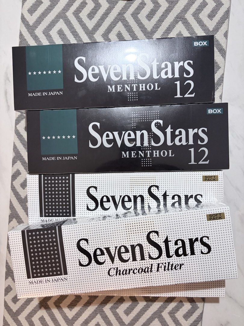 SevenStars White & Menthol black (Category: Announcements) located in Binan City. Submitted by rl.ldl (Listing ID 1466287243, Image 2). Description: Selling Seven stars black menthol and OG White 1 pack - 360 1 ream - 3500.