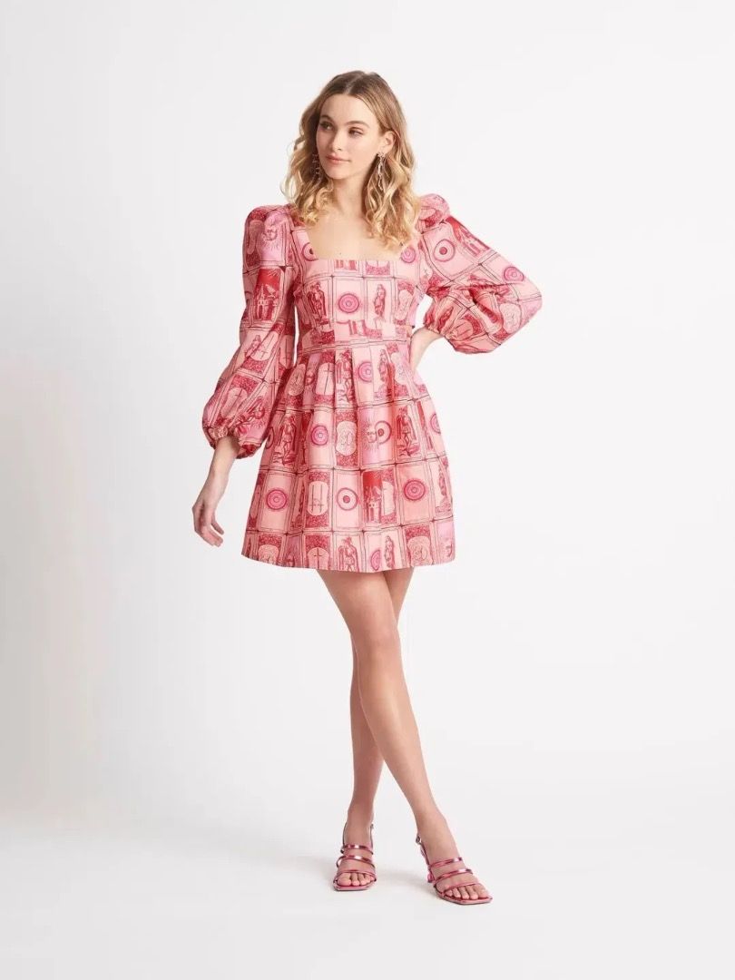 SHEIKE Fortune Teller Mini Dress (Category: Dresses) located in Caloocan City. Submitted by demialma (Listing ID 1466241984, Image 2). Description: Retail price is ₱9,800. Size: Small - Fitted bodice - Long balloon sleeves - Sheen finish - Non stretch fabric - Back panel has exposed metal gold zipper. - Long balloon sleeves with elasticated cuffs. - Fixed waist with side cut outs. .