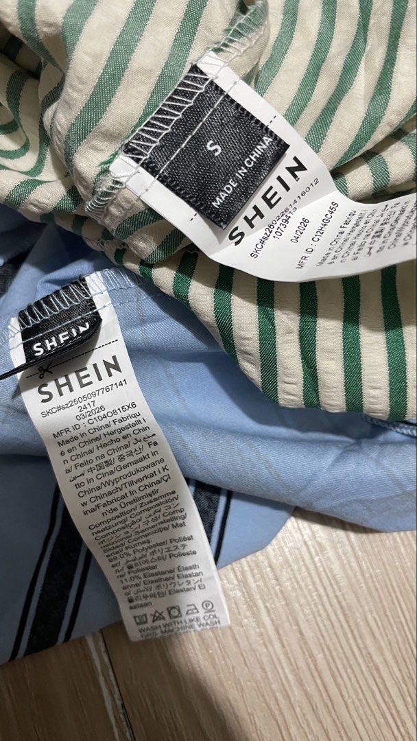 Shein dress bundle (Category: Dresses) located in Quezon City. Submitted by anywearphl (Listing ID 1466206053, Image 2). Description: Length 34” Small on tag but can fit med to semi large (29-31”) Fabric crepe/poly .