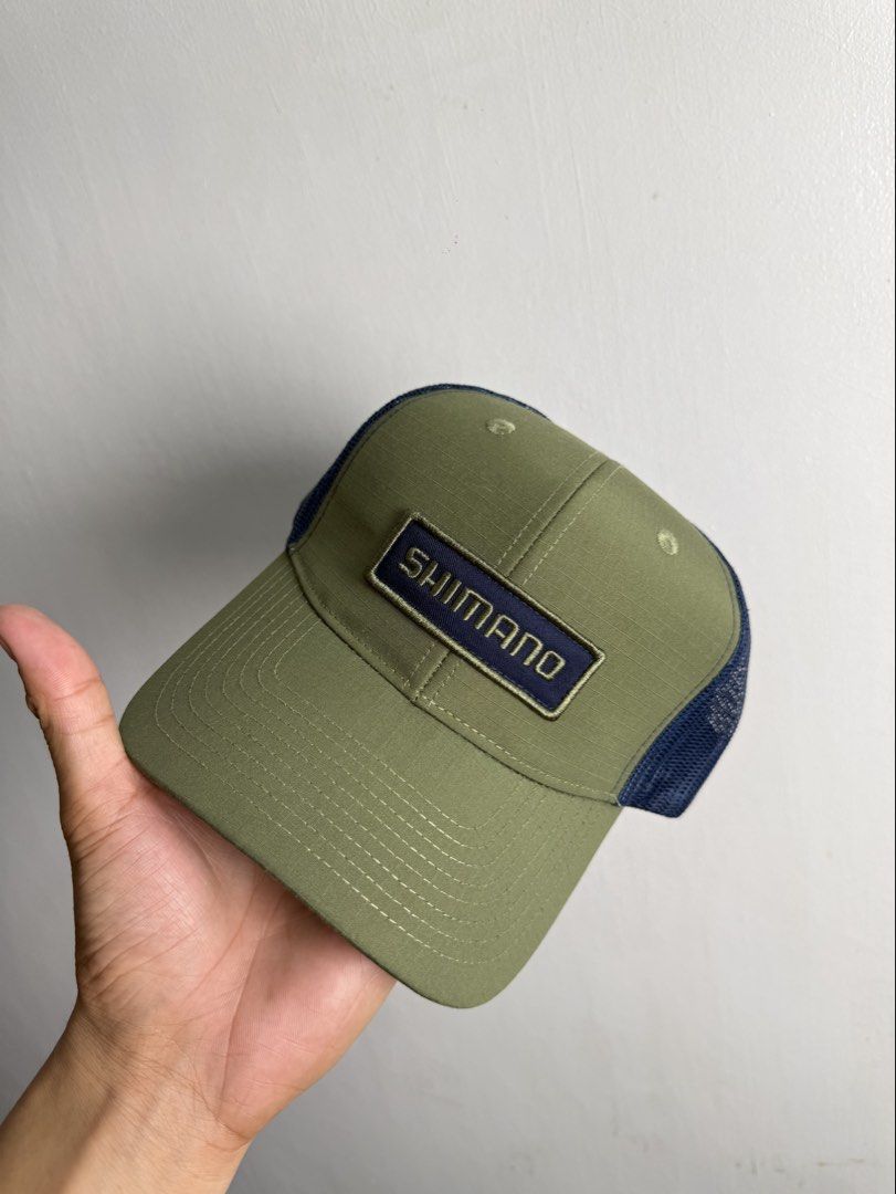 Shimano trucker cap (Category: Caps & Hats) located in Daraga. Submitted by mirandillaadrian (Listing ID 1466287945, Image 1). Description: Like new Adult size Crispy condition Minimal issue last pic di masyado visible .