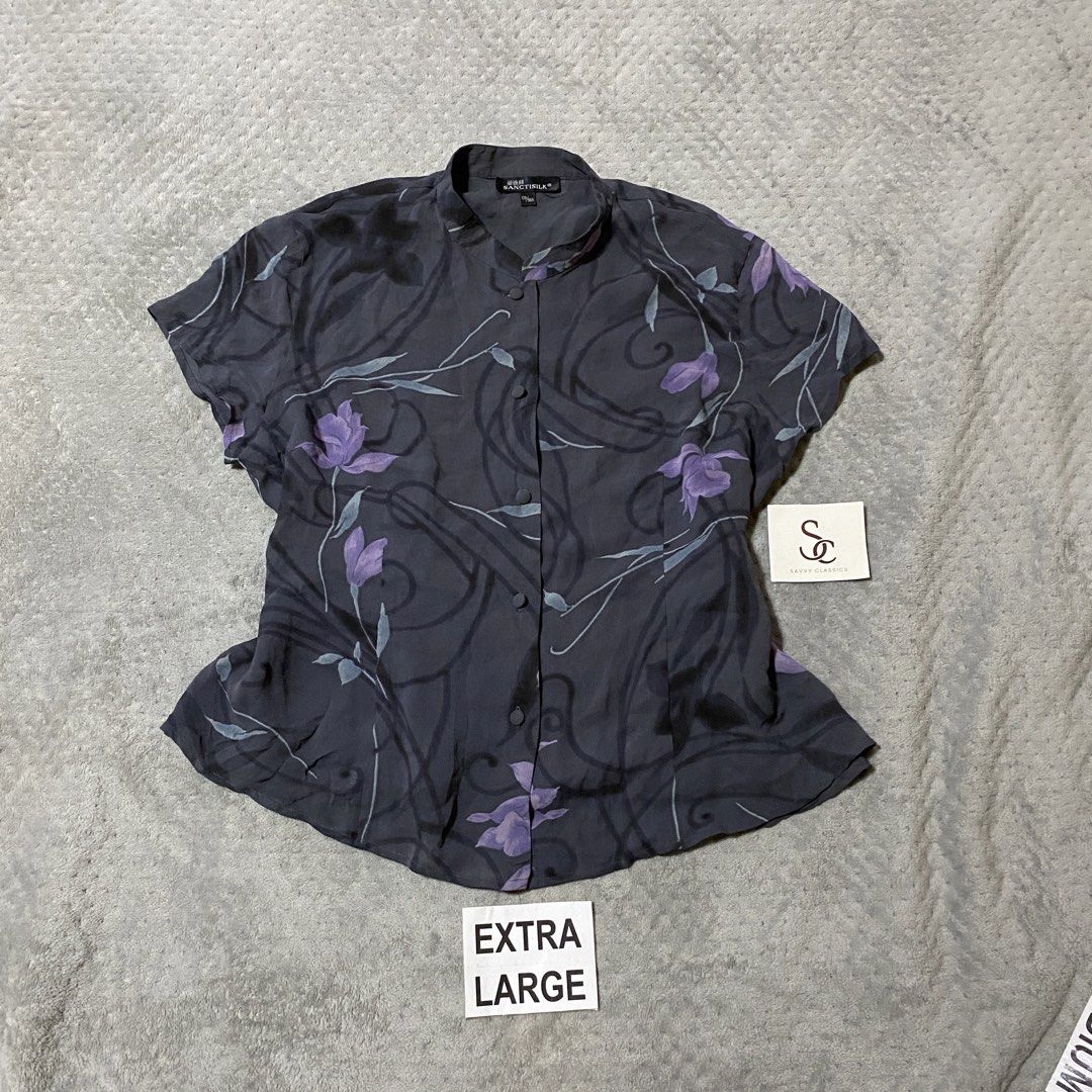 Silk top with inner (Category: Blouses) located in Ajuy. Submitted by savvyclassics (Listing ID 1466310129, Image 1). Description: extra large.