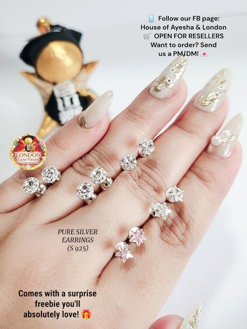 Silver Earring (Category: Earrings) located in Quezon City. Submitted by lovevintage00 (Listing ID 1466176279, Image 2). Description: 📍NEW ARRIVAL‼️ 🚨 YOUR SIGN TO GET THE SILVER EARRINGS 🚨 Silver earrings that give: 🤍 clean girl vibes ✨ effortless elegance 💅 “saan mo nabili?” energy 🪞 simple but NEVER boring No need to over-accessorize. One pair can do the talking. 😌 💎 SILVER EARRINGS — NOW AVAILABLE! Limited pieces only 👀 📩 DM to orde