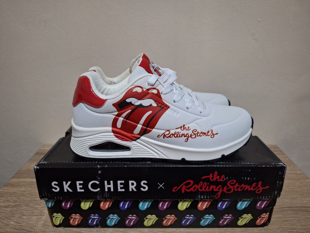 Skechers x The Rolling Stones (Category: Sneakers) located in Tuguegarao City. Submitted by ryo38122 (Listing ID 1466328338, Image 1). Description: Brand New | 100% Original Complete with original box & paper bag Skechers x The Rolling Stones Uno - Rolling Stones Single Color: White/Red Size: Women's 8 US | 5 UK | 38 EU | BR 37 | 25 CM SRP: ₱5,695 Selling for only ₱2,600 Location/Meet-up: Tuguegarao City Nationwide shipping via J&T or LBC.