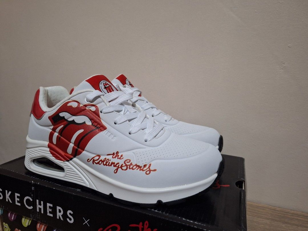 Skechers x The Rolling Stones (Category: Sneakers) located in Tuguegarao City. Submitted by ryo38122 (Listing ID 1466328338, Image 2). Description: Brand New | 100% Original Complete with original box & paper bag Skechers x The Rolling Stones Uno - Rolling Stones Single Color: White/Red Size: Women's 8 US | 5 UK | 38 EU | BR 37 | 25 CM SRP: ₱5,695 Selling for only ₱2,600 Location/Meet-up: Tuguegarao City Nationwide shipping via J&T or LBC.