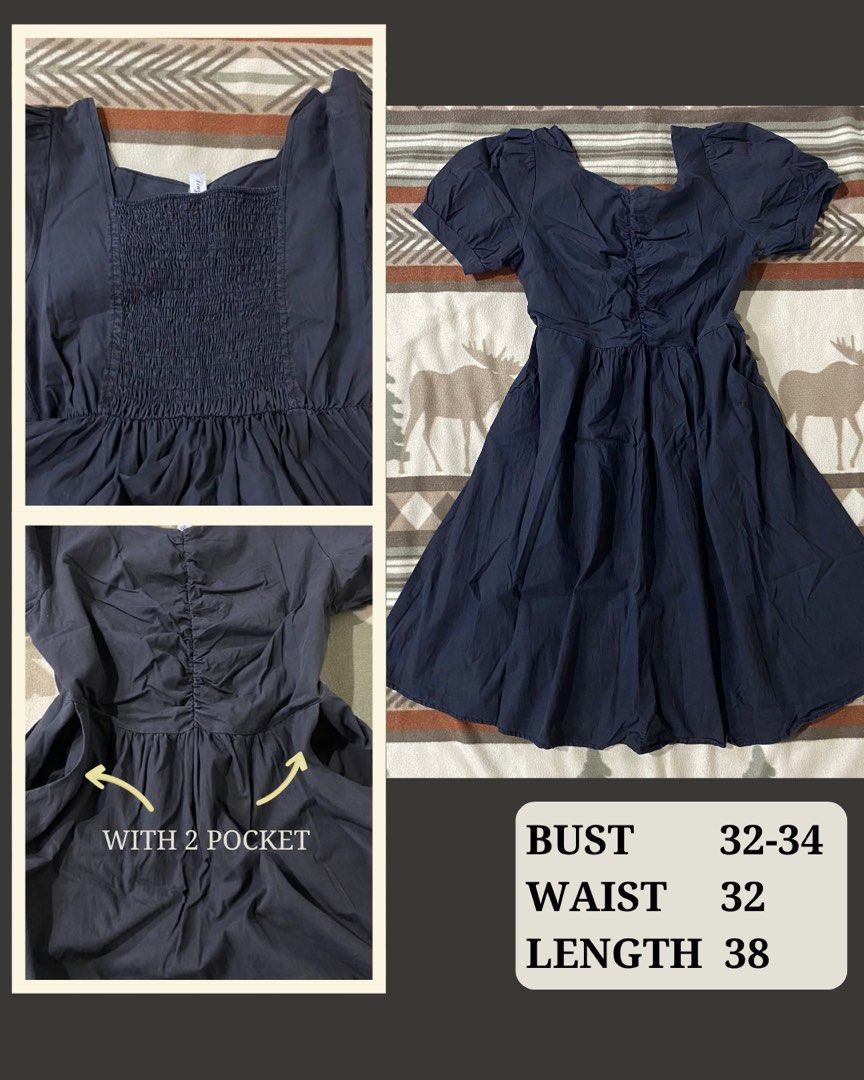Smocked Puff Sleeve Dress (Category: Dresses) located in Los Banos. Submitted by clothesbyross (Listing ID 1466228639, Image 1). Description: .