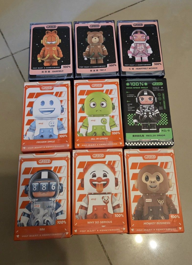 Space Molly 100% (Category: Designer & Blind Box Toys) located in Mandaluyong City. Submitted by KenP07 (Listing ID 1466245007, Image 1). Description: Open box and foil but never displayed Complete with silica gel RFS: bawas collection ₽700 each Pickup: SMDC LIGHTMALL MANDALUYONG CITY .