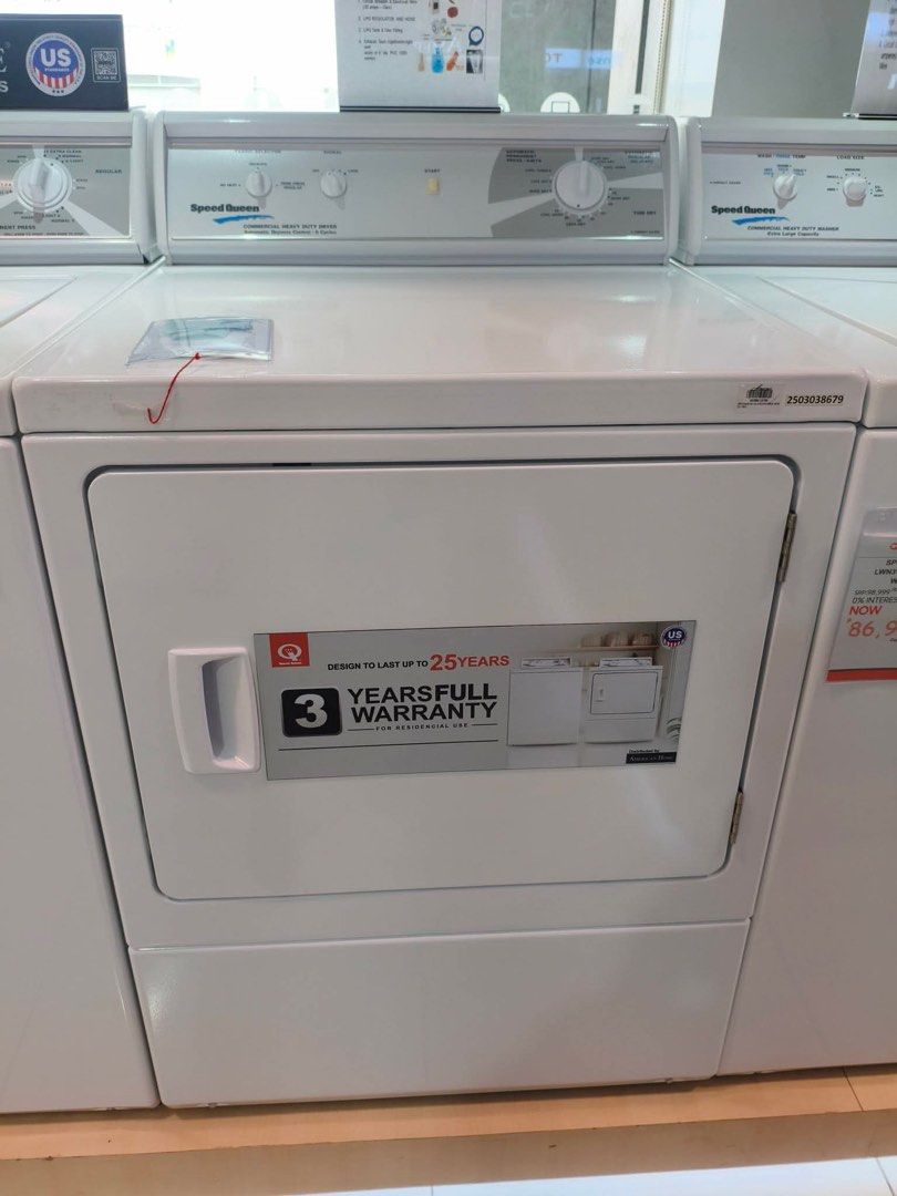SPEED QUEEN COMMERCIAL WASHER AND DRYER (Category: Washing Machines and Dryers) located in Quezon City. Submitted by maryann5721 (Listing ID 1466296964, Image 1). Description: Speed Queen Commercial Washer and Dryer LWN311SP541NW23- 80,500 LDL3TRGS541NW22 -67,500 STACKED WASHER DRYER STLNX5ASP543NW23 Cash 208,500 Ltee5asp549nw01 Discounted 178,500 Brand new and sealed with warranty and receipt Outright Warranty Speed Queen Warranty Pick up/ Viewi