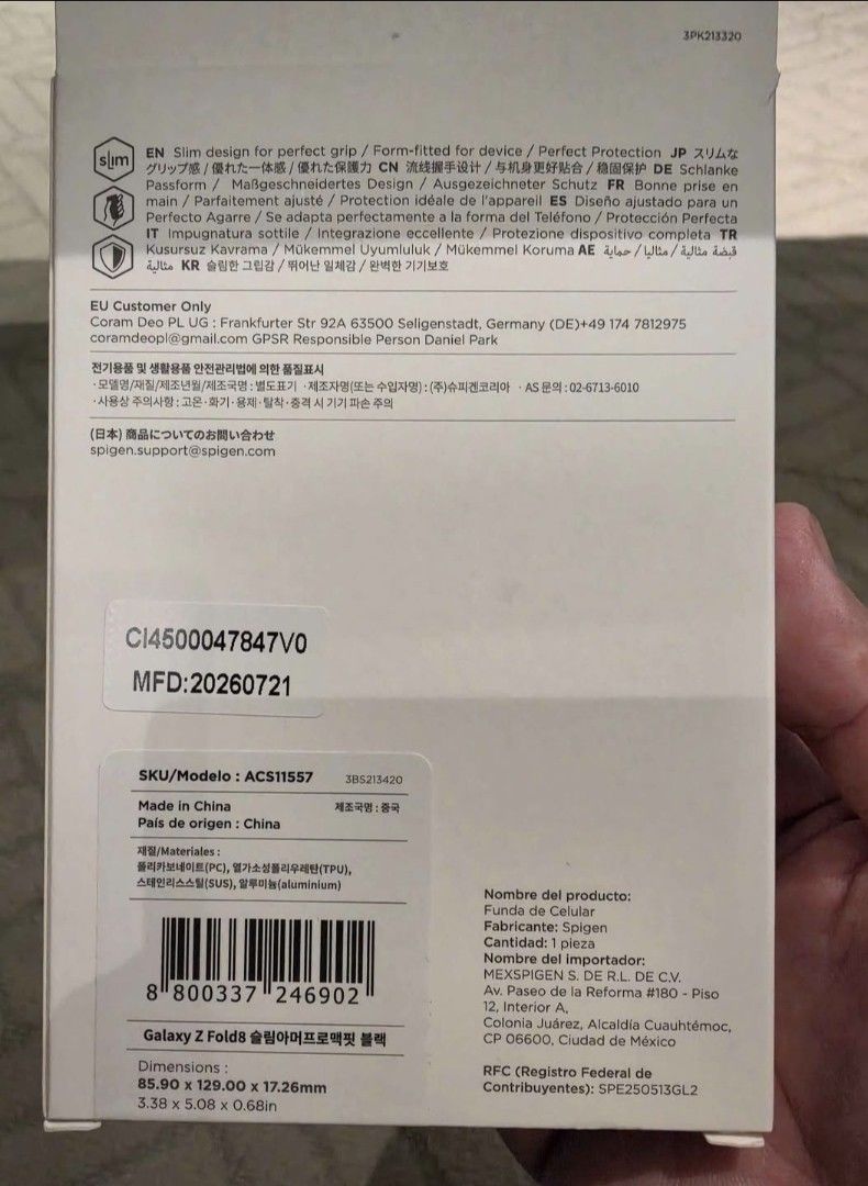 Spigen Slim Armor Pro for Galaxy Fold 8 (Category: Cases & Sleeves) located in Pasig City. Submitted by al_is_war (Listing ID 1466169115, Image 2). Description: Used for 2 days, then balik sa box. last price posted, wag na mag message if tatawad pa..