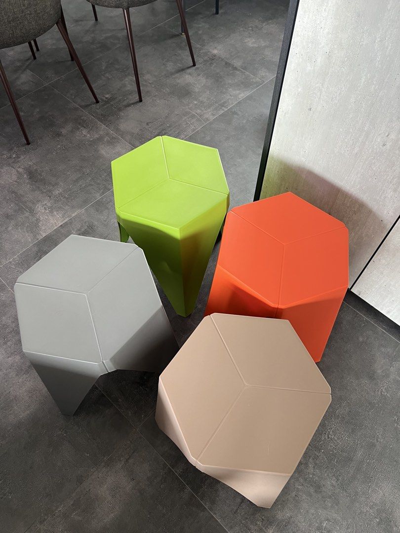 Stackable Stools (Category: Chairs) located in Singapore. Submitted by cleanslate (Listing ID 1466221684, Image 2). Description: - stackable stools - 1 for $5, 4 for $15 - Self collect.