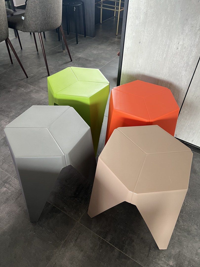 Stackable Stools (Category: Chairs) located in Singapore. Submitted by cleanslate (Listing ID 1466221684, Image 3). Description: - stackable stools - 1 for $5, 4 for $15 - Self collect.