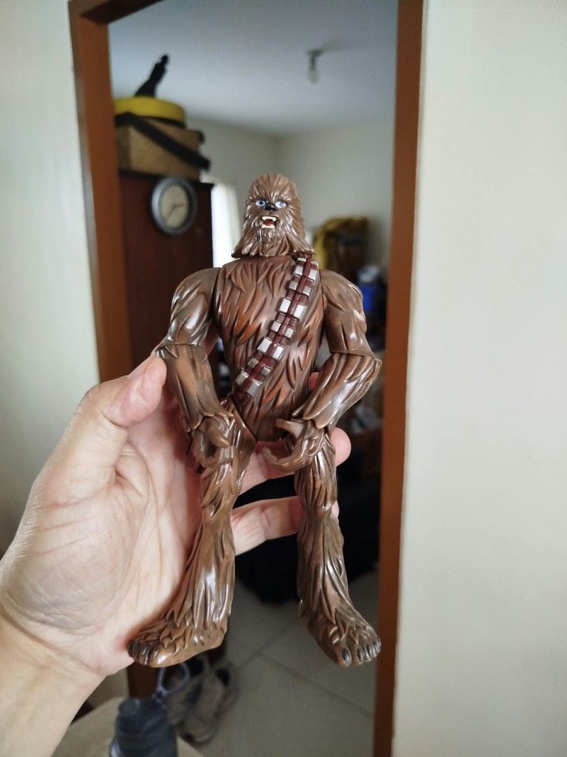 Star wars Chewbacca figure (Category: Action & Battle Toys) located in Quezon City. Submitted by toys_r_here (Listing ID 1466179414, Image 1). Description: 590 each GOOD FOR GIFT AND COLLECTION as is po Good condition First to pay gets the item pa check nalng sa pic yun condition pm me for questions ship pwede lalamove or jnt qc and marikina area.