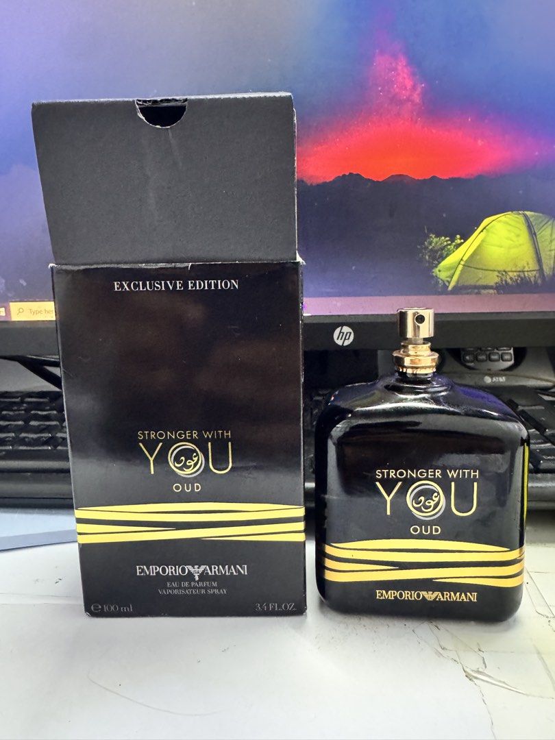 STRONGER WITH YOU OUD (Category: Fragrance & Deodorants) located in Manila. Submitted by catumishima (Listing ID 1466238202, Image 1). Description: selling my authentic stronger with you oud (discontinued) 99/100ml honest issue no collar cap nasira..