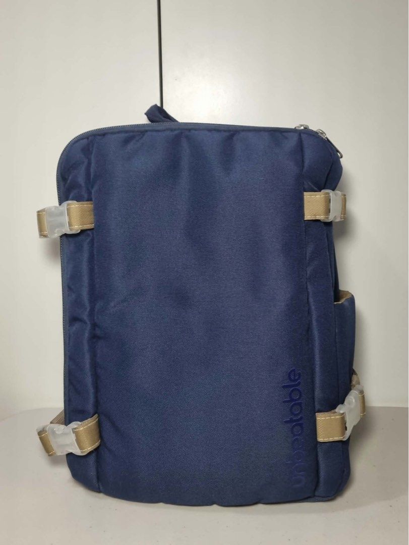 Stronggirl backpack - regular size (Category: Backpacks) located in Paranaque City. Submitted by kay.hsa (Listing ID 1466299306, Image 1). Description: - Color: Blue - Versatile design for daily use or travel - Exterior side pockets for extra storage - Beige compression straps with clear plastic buckles - Adjustable shoulder straps with quick-release base buckles - Durable fabric construction with a secure main zipper compartment Dimensions: Size