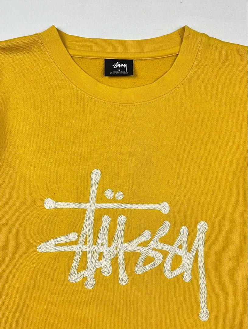 Stussy - Basic Logo Mustard Crewneck (Category: Tshirts & Polo Shirts ) located in Puerto Princesa. Submitted by rrugsgallery (Listing ID 1466308179, Image 3). Description: Stussy - Basic Logo Mustard Crewneck Tagged Size: Small Dimensions Length: 26.5 Width: 20 Condition: Very good Color rate: 9.5 Flaws: Light stain (barely noticeable) .