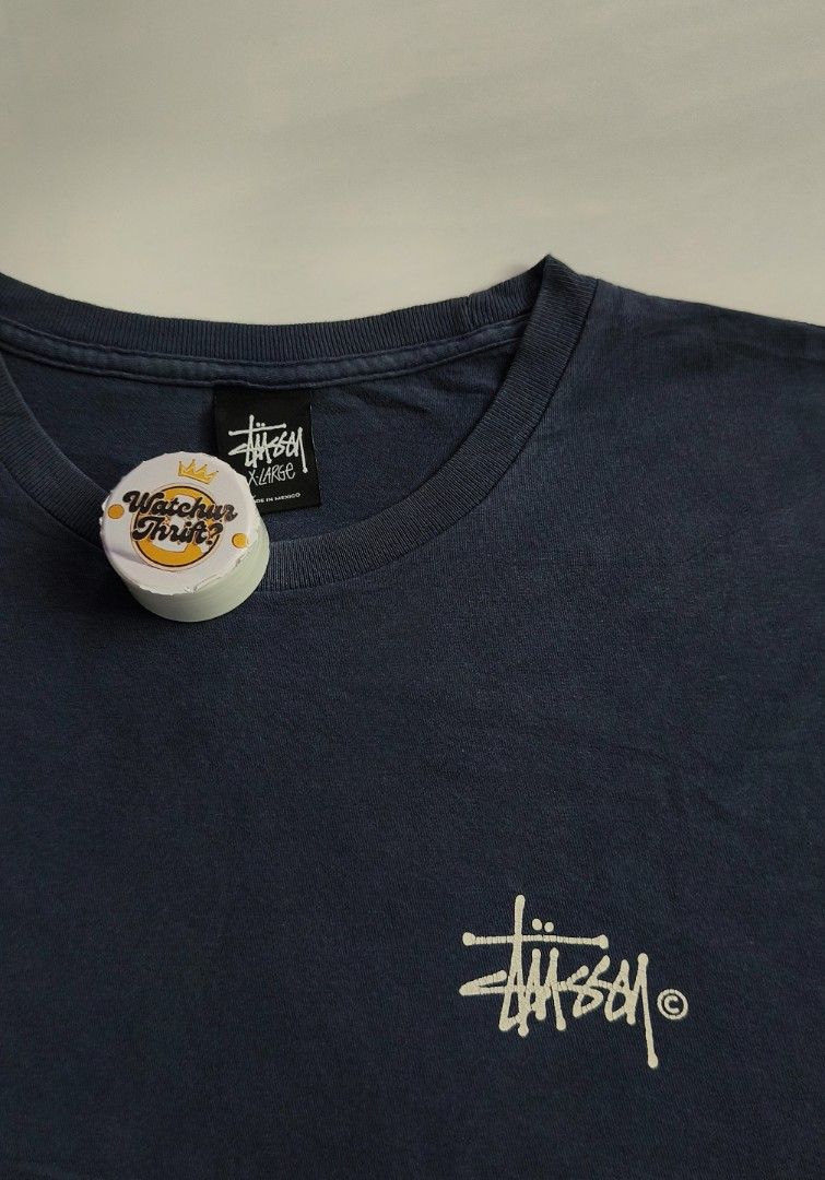 Stussy Basic Logo Tee (Category: Tshirts & Polo Shirts ) located in Manapla. Submitted by gentleturtle_3dc683 (Listing ID 1466305191, Image 2). Description: Stussy Basic Logo Tee 💵 ₱ 229 📏 Size: 2XL (25 x 31) 🎨 Color Rate: 9.5 /10 or better ✨ Condition: Great ⚠️ Issue: Print damage and a pinhole Pre-loved thrifted item. 💬 Message us for inquiries!.