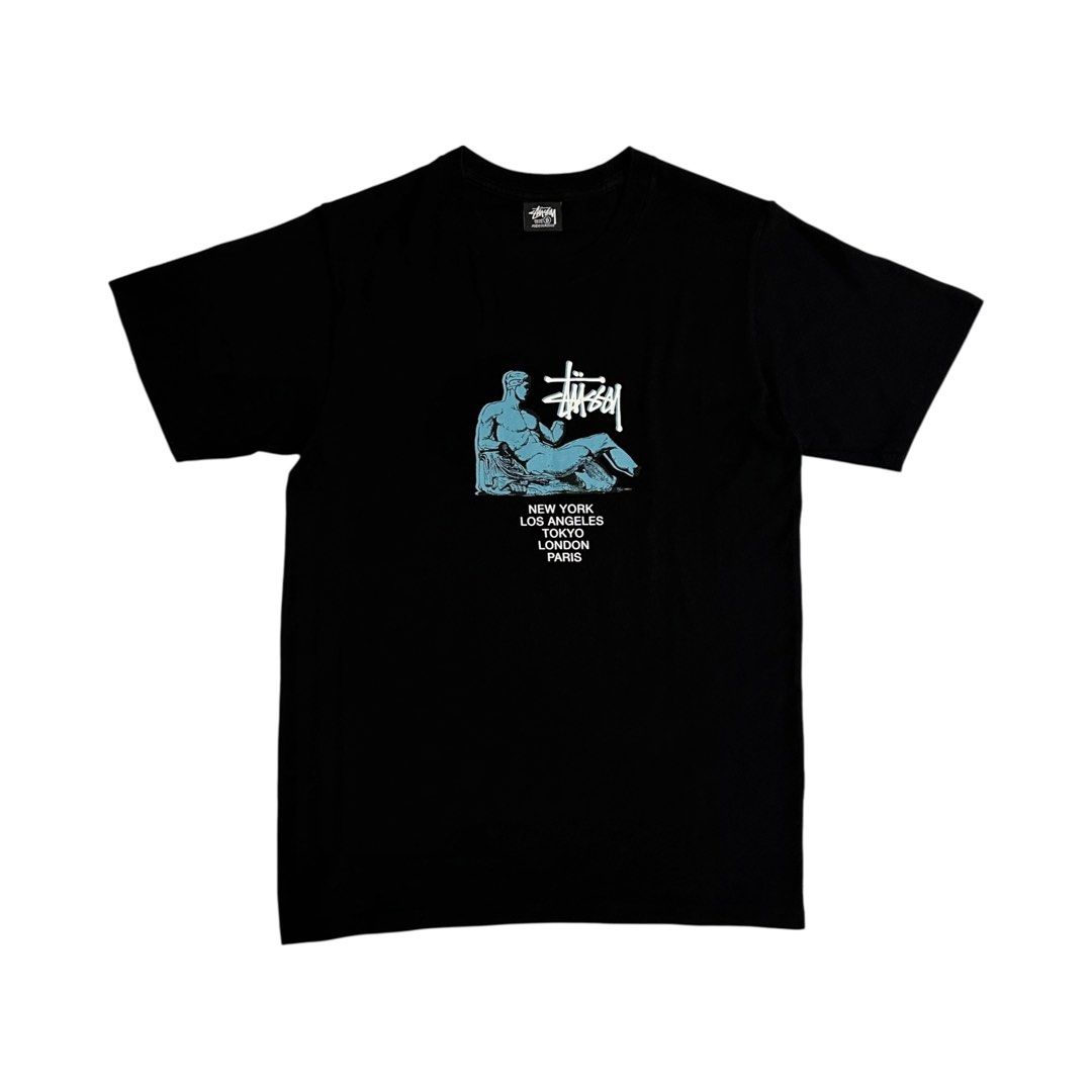 Stussy Dionysos black tee (Category: Activewear) located in Dagupan City. Submitted by unknownlootph (Listing ID 1466326192, Image 1). Description: Size: Small (19x27) Condition: 9.8/10 Color rate: 9.8/10 Issue: none (Legit/Authentic) — modern release/new tag 💎 .