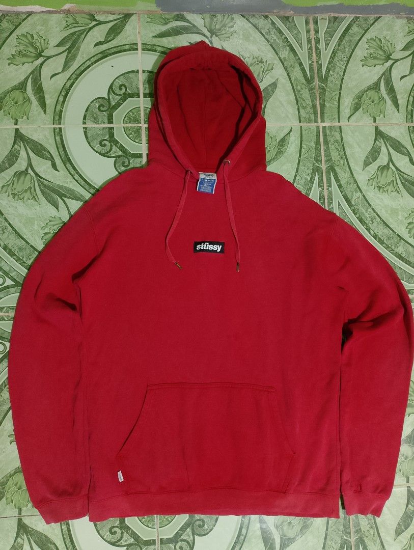 Stussy Red Hoodie Size M (Category: Hoodies) located in Manila. Submitted by adrianaban04817 (Listing ID 1466248086, Image 1). Description: - Brand: Stussy - Size: Medium issue pinhole need wash minimal distress sa hem Cr 8.5 or better .