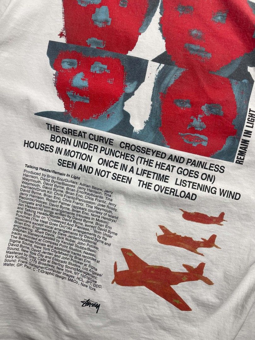 Stussy x Talking Heads Tee (Category: Tshirts & Polo Shirts ) located in Butuan. Submitted by prince0922 (Listing ID 1466310061, Image 2). Description: Stussy x Talking Heads Size on tag: L Width: 22 Length: 28 Very Good Condition Issue: Hairlines, light stain and need sash Color rate: 9.2/10 Price: 1400📥.