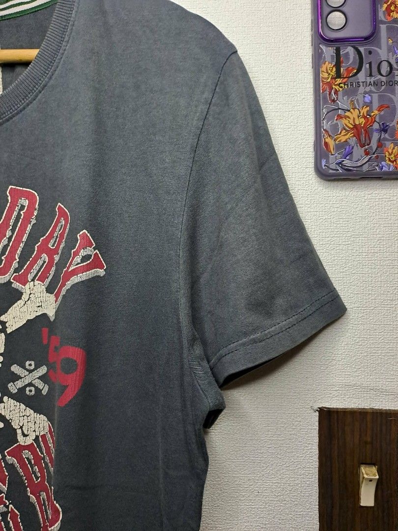 Superdry Rockers Skull 1959 (Category: Tshirts & Polo Shirts ) located in Quezon City. Submitted by yaseen73 (Listing ID 1466218090, Image 2). Description: Superdry Rockers 1959 Biker Tee Skull Logo With Large Back Hit Logo Gray Washed Wearing Size : Medium Dimensions : Please to the Photo Color Rate : 9.5/10 Issue : Hairlines Condition : 4.5/5 Or Best Offer COURIER : J&T Lalamove MOP : G C A S H B A N K T R A N S F E R Seller's Location : 📍Brgy