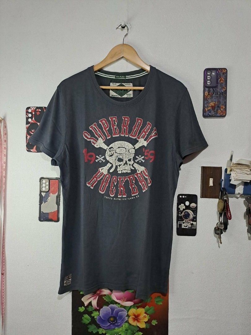 Superdry Rockers Skull 1959 (Category: Tshirts & Polo Shirts ) located in Quezon City. Submitted by yaseen73 (Listing ID 1466218090, Image 1). Description: Superdry Rockers 1959 Biker Tee Skull Logo With Large Back Hit Logo Gray Washed Wearing Size : Medium Dimensions : Please to the Photo Color Rate : 9.5/10 Issue : Hairlines Condition : 4.5/5 Or Best Offer COURIER : J&T Lalamove MOP : G C A S H B A N K T R A N S F E R Seller's Location : 📍Brgy