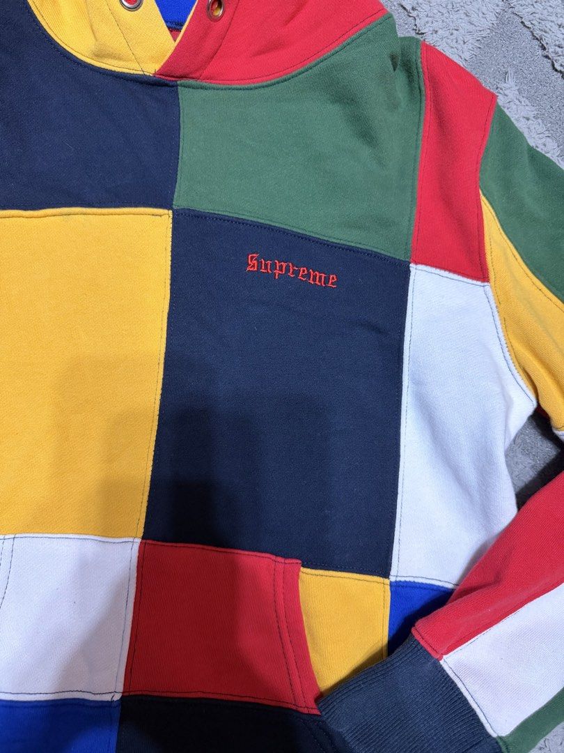 Supreme - Multicolor Patch Work Hoodie (Category: Coats, Jackets and Outerwear) located in Cavite. Submitted by commoncourtesy (Listing ID 1466299861, Image 2). Description: Size medium .
