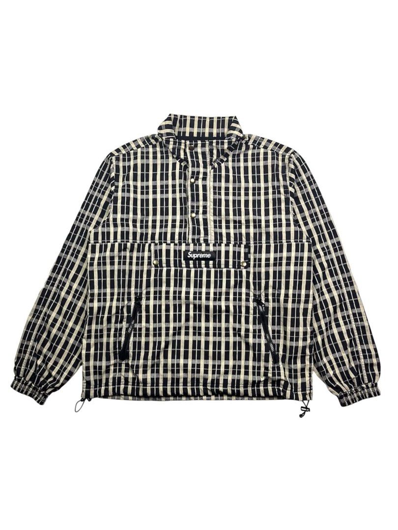 Supreme - Nylon “Tan” Plaid Pullover Jacket F/W18 (Category: Coats, Jackets and Outerwear) located in Puerto Princesa. Submitted by rrugsgallery (Listing ID 1466299613, Image 2). Description: Supreme - Nylon “Tan” Plaid Pullover Jacket F/W18 Tagged Size: Small Dimensions Length: 27 Width: 23.5 Condition: Excellent Color rate: 10 Flaws: None.