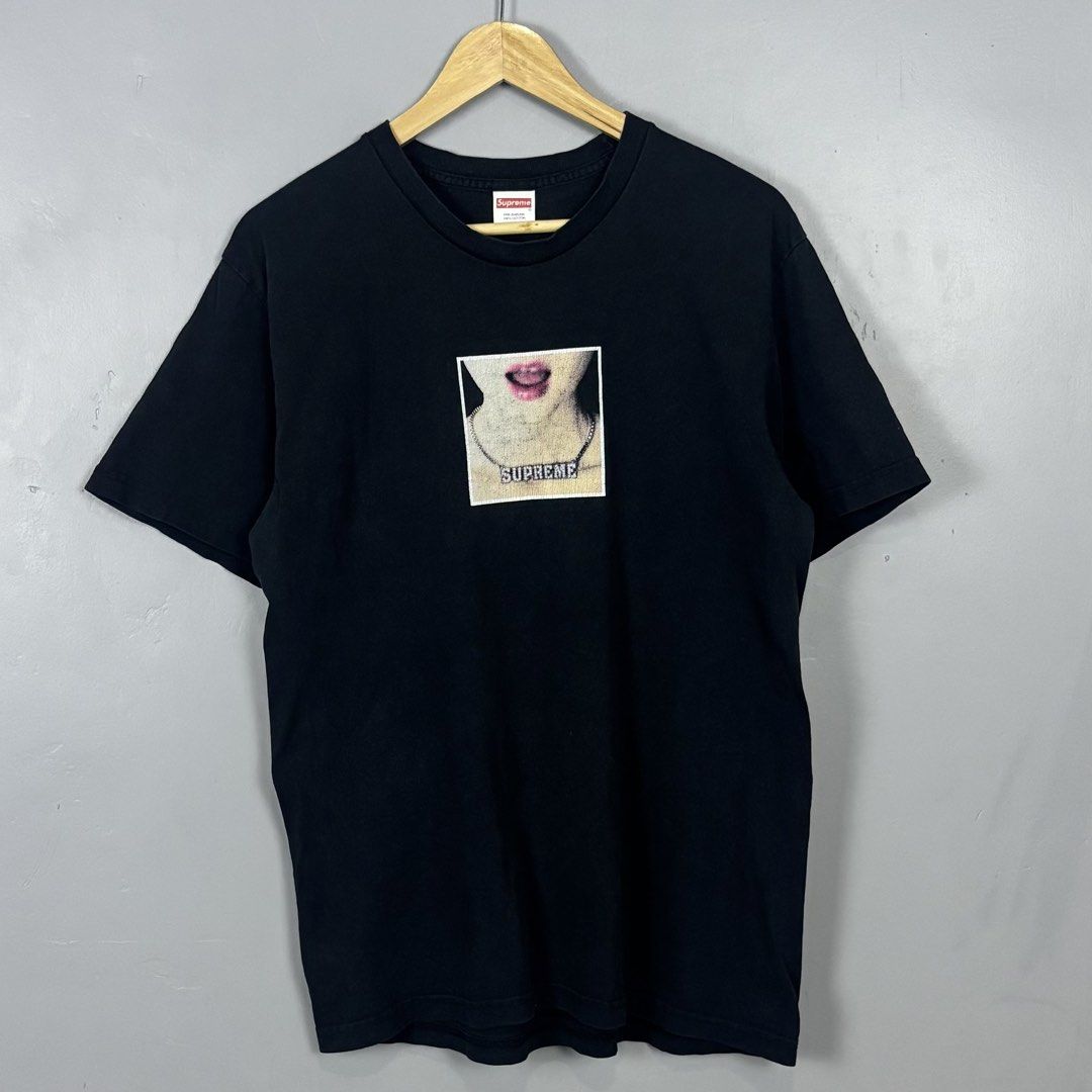 Supreme Necklace Tee Black Size M (Category: Tshirts & Polo Shirts ) located in Mabalacat. Submitted by doughnutthrift (Listing ID 1466194139, Image 1). Description: SUPREME NECKLACE TEE SS18 Excellent condition W- 20” L- 27” Hairlines.