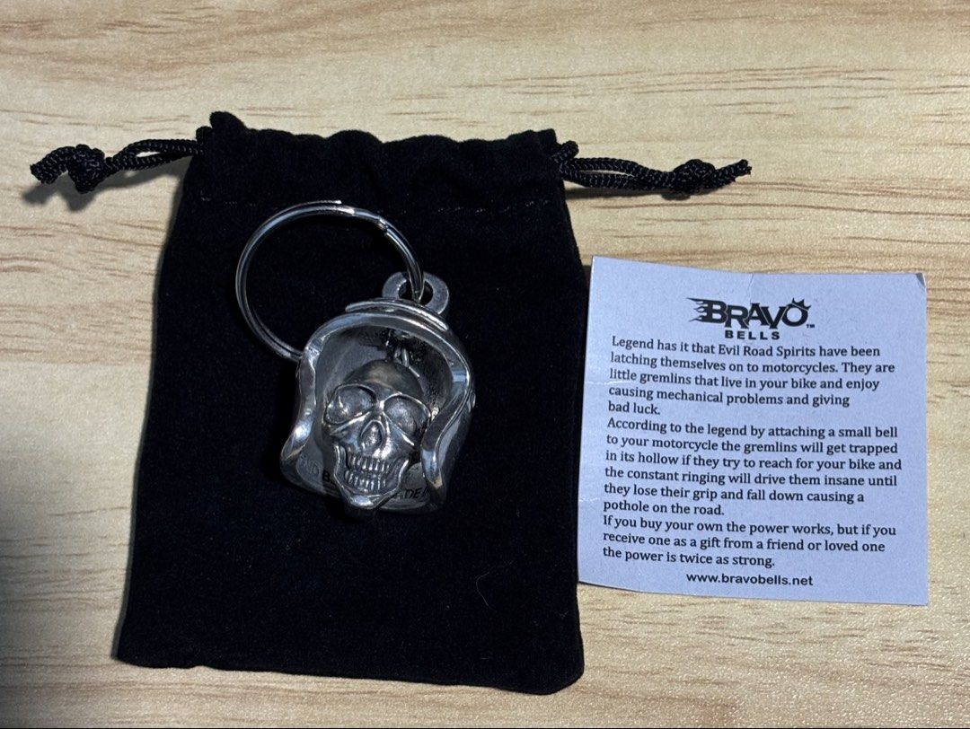 Supreme Skull Bell Keychain Silver SS25, Luxury, Accessories on