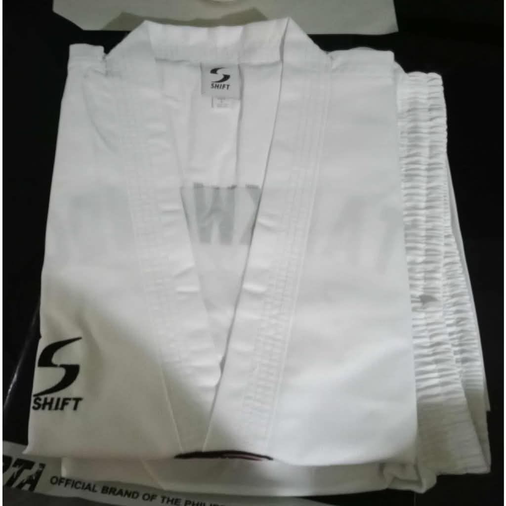 Taekwondo Dobok Shift (Category: Other Sports Equipment and Supplies) located in Pasig City. Submitted by mariiiee.024 (Listing ID 1466308951, Image 1). Description: Taekwondo Dobok for Sale!! Size: 130cm Brandnew Brand: SHIFT Free delivery around pasig and cainta Fix price RFS: wrong size.