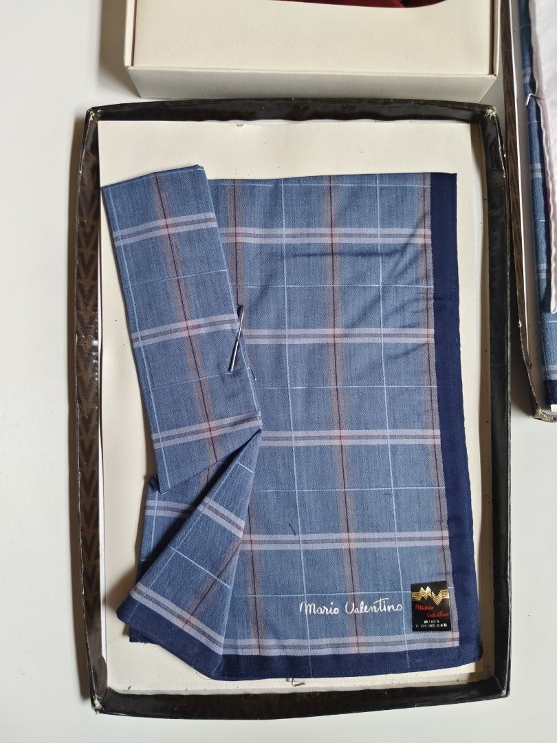 Take all 6pcs (Category: Handkerchief & Pocket Squares) located in Davao. Submitted by dvo_jpnstuff (Listing ID 1466202495, Image 2). Description: Mario Valentino 3pcs 1 pierrie Cardin 2 ungaro ,.
