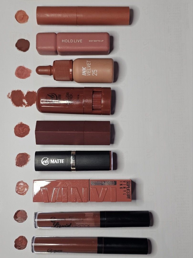Take All Bundle Set (Brick/Peach Lip Products) (Category: Makeup) located in Cainta. Submitted by thirtythrifteen (Listing ID 1466331332, Image 3). Description: • All items are disinfected • Value for money • Located in San Isidro, Cainta • MOP via GCash or COD • Delivery via Grab/Angkas/JoyRide • SF shouldered by buyer • Also available for pickup • Individual price is 100 PHP each • Take all price is 450 PHP Inclusions • Sunnies Face Lip Dip Lip
