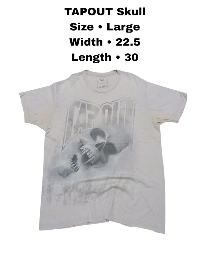 TAPOUT Skull (Category: Activewear) located in Manila. Submitted by _t20hrift (Listing ID 1466332870, Image 1). Description: TAPOUT Skull size• Large 22.5 | 30 dimension.