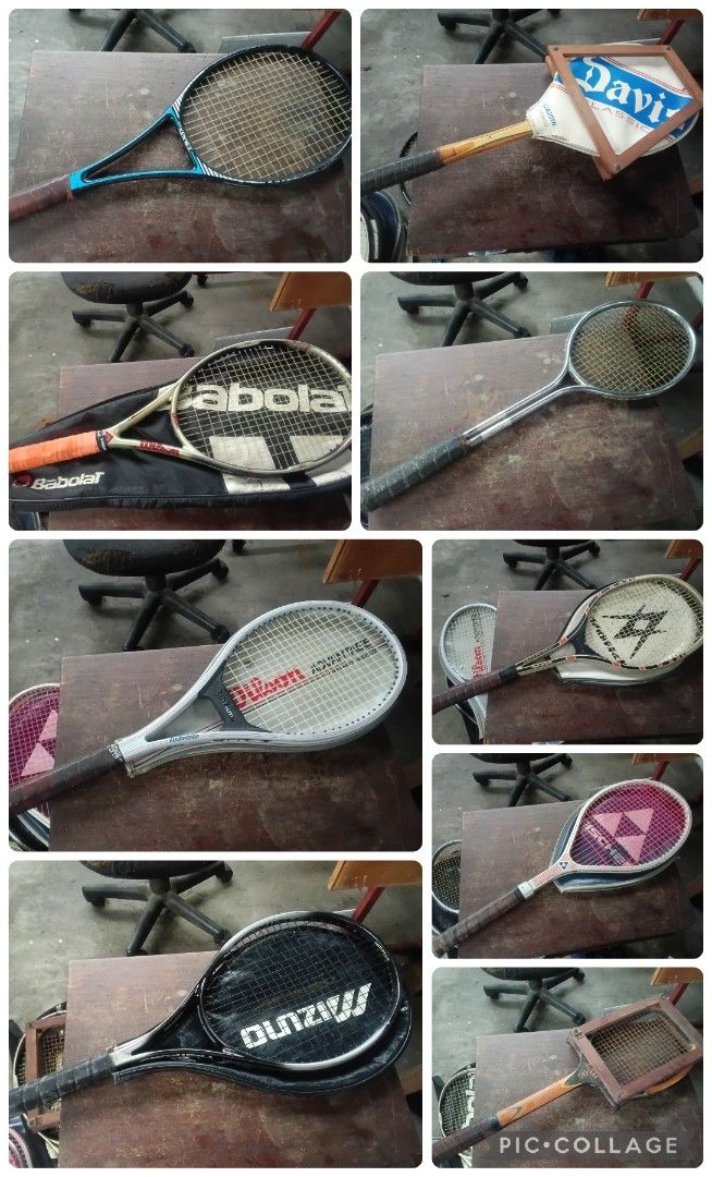 Tennis racquets bundle sell (Category: Racket and Ball Sports) located in Quezon City. Submitted by fairviewstrides (Listing ID 1466331326, Image 1). Description: 9pcs beginner tennis racquets price 2000 take all 🔥wyswyg 15 ferrari st fairview qc.