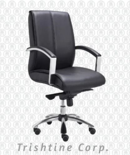 TEX-197 | Leather Mid Back Executive Office Chair (Category: Office Furniture & Fixtures) located in Caloocan City. Submitted by jim.trishtineofficefurnitures (Listing ID 1466205342, Image 1). Description: - Sleek black leather executive office chair with a professional look - Comfortable mid-back design featuring stylish vertical stitching - Durable chrome armrests with supportive black armpads - Adjustable height mechanism with built-in tilt co
