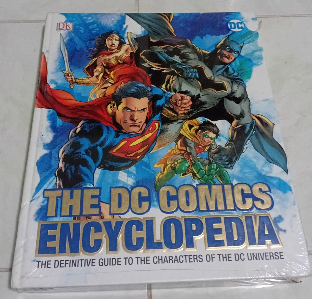 The DC Comics Encyclopedia: The Definitive Guide to the Characters (Category: Comics & Manga) located in Manila. Submitted by luckyfox-3a3e (Listing ID 1466312552, Image 1). Description: - Brand new and still wrapped in original plastic - Massive hardcover guide featuring over 1,000 DC Comics characters - Includes detailed profiles, art, and fascinating facts on Superman, Batman, Wonder Woman, and more - Perfect reference book for comic book fans