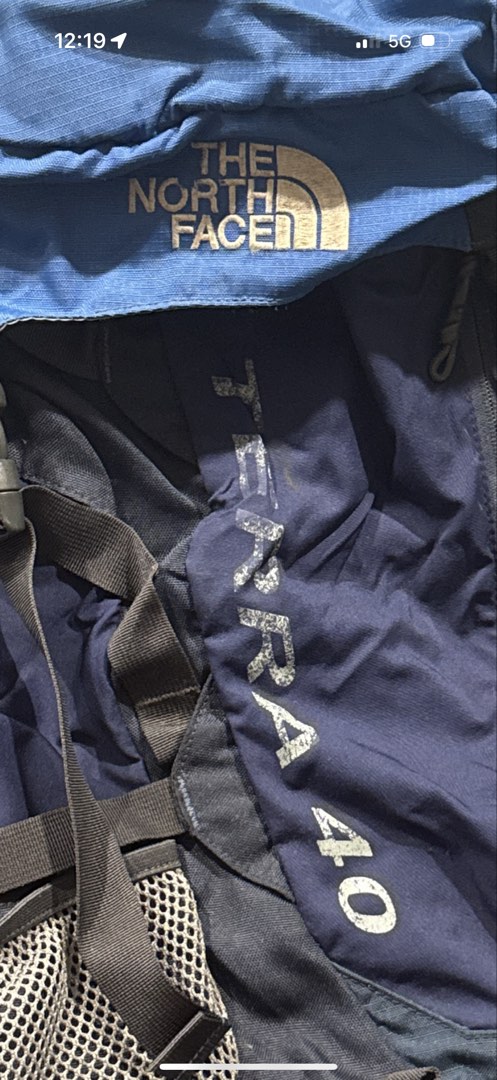The North Face Terra 40 Backpack (Category: Backpacks) located in Bacolod City. Submitted by purrfectfit (Listing ID 1466315196, Image 2). Description: - Authentic The North Face Terra 40 backpack in Blue/Navy - Generous 40L capacity with multiple compartments and secure zip closures - Features adjustable straps and convenient mesh side pockets for water bottles - Ideal for hiking, camping, weekend trips, or daily commuting - Condition: Good func