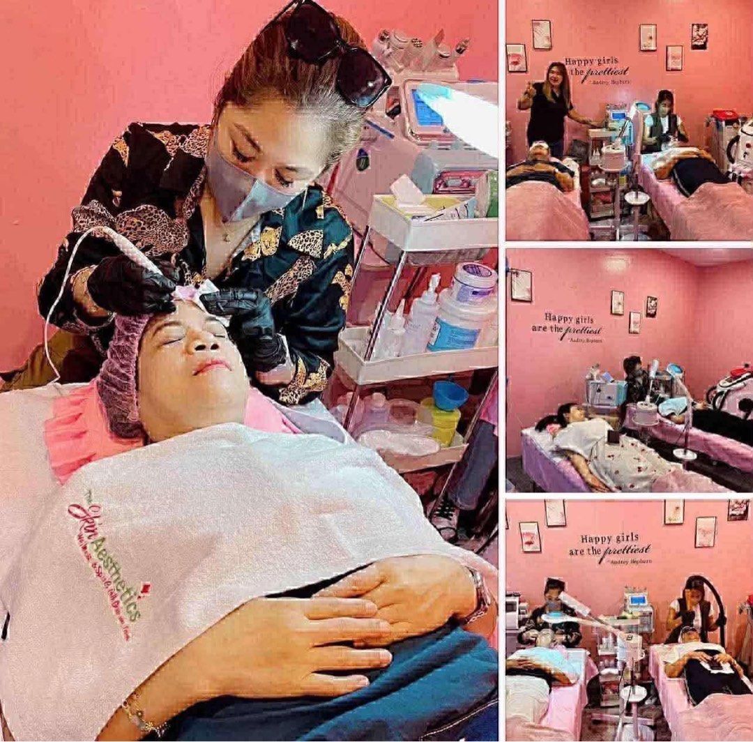 The Skin Aesthetic Wellness & Spa Services (Category: Vouchers) located in Quezon City. Submitted by vaugncruz08 (Listing ID 1466157405, Image 2). Description: - Spa: The Skin Aesthetic Wellness & Spa - Services: Facial treatments, IV therapy, and body procedures - Vibe: Relaxing pink-themed salon interior - Team: Handled by licensed nurses - Equipment: Modern skincare equipment - How to book: Send a message to reserve an appointment or inquire a