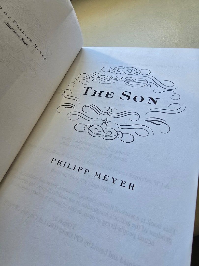 The Son by Philipp Meyer hardcover novel (Category: Storybooks) located in Baguio. Submitted by genesisomega (Listing ID 1466335403, Image 2). Description: - Title & Author: The Son by Philipp Meyer - Format: Hardcover with embossed lettering - Condition: Clean pages and solid binding - Genre: Bestselling historical fiction - Synopsis: A captivating epic about Texas and the rise of an empire.