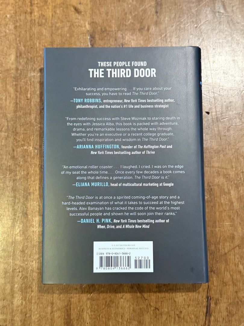 The Third Door by Alex Banayan (Category: Storybooks) located in Pasig City. Submitted by mxvxt (Listing ID 1466233651, Image 2). Description: 〰 hardcover 〰 brand new and unread 〰 national bestseller on launching successful careers 〰 perfect read for business, motivation, and personal growth!.