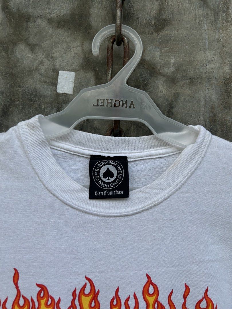Thrasher Tee (Category: Tshirts & Polo Shirts ) located in Tuguegarao City. Submitted by 2giefinds (Listing ID 1466253251, Image 2). Description: Size: MEDIUM Dimes: W:19.5 x L:28 Condition: Excellent Color Rate: 10/10 Issue: ❌.