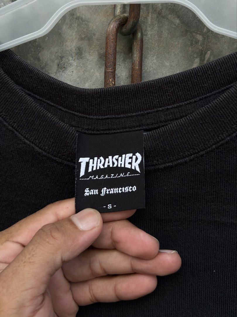 Thrasher Tee (Category: Tshirts & Polo Shirts ) located in Tuguegarao City. Submitted by 2giefinds (Listing ID 1466253997, Image 3). Description: Size: Small on tag *ACTUAL SIZE (XL) Dimes: W:23 x L:29 Condition: Excellent Color Rate: 10/10 Issue: ❌.
