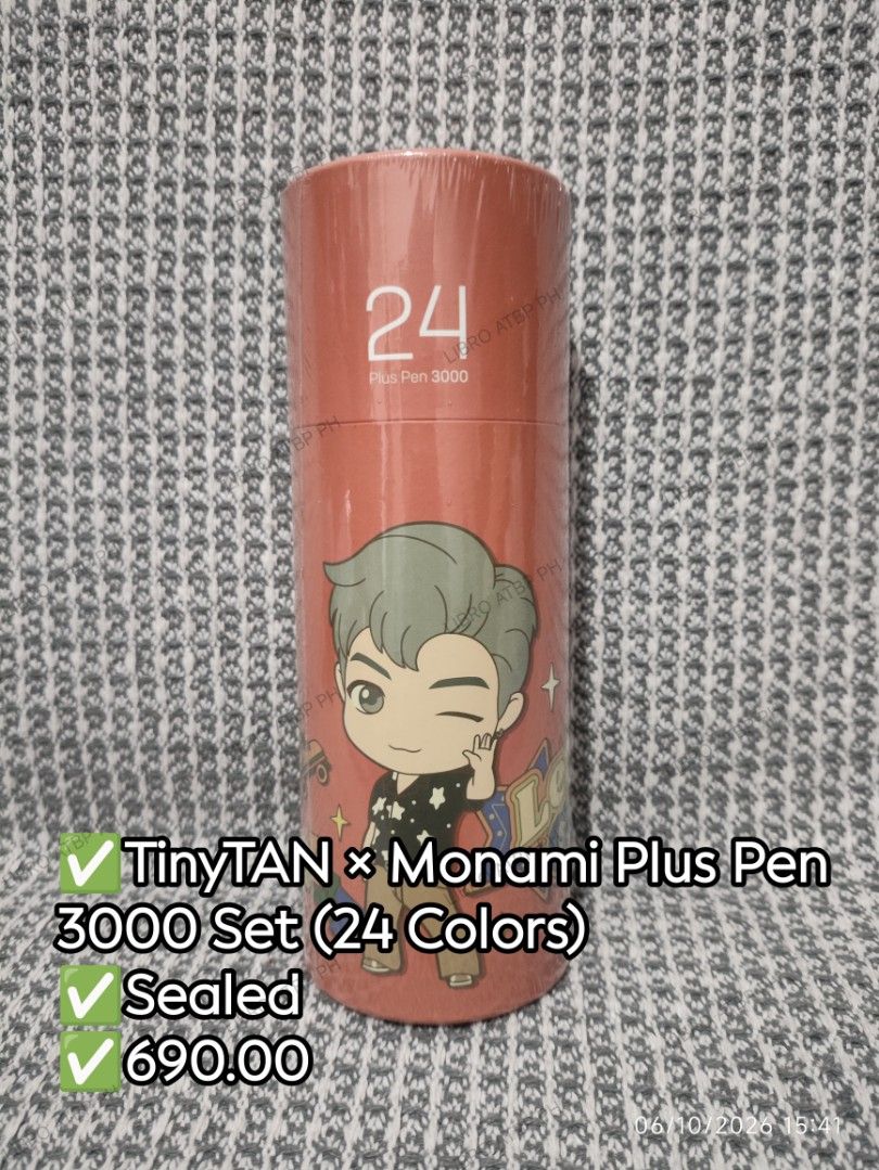 Tiny Tan x Monami Plus Pen RM (Category: K-Wave Merchandise) located in Quezon City. Submitted by libro_atbp (Listing ID 1466259545, Image 1). Description: 🧸💜 TINY TAN / BT21 FOR SALE! ⤷ Personal collection decluttering ✨ ⤷ Paubos sale. ⤷ 📸 Prices are on the photos. ⤷ 📍 North Olympus Subd., Quezon City • pm for inquiries • no cancellations! • PAYO ONLY! FIRST-TO-PAY POLICY MOD: sdd/j&t/flash MOP: gcash/maya/gotyme/maribank.