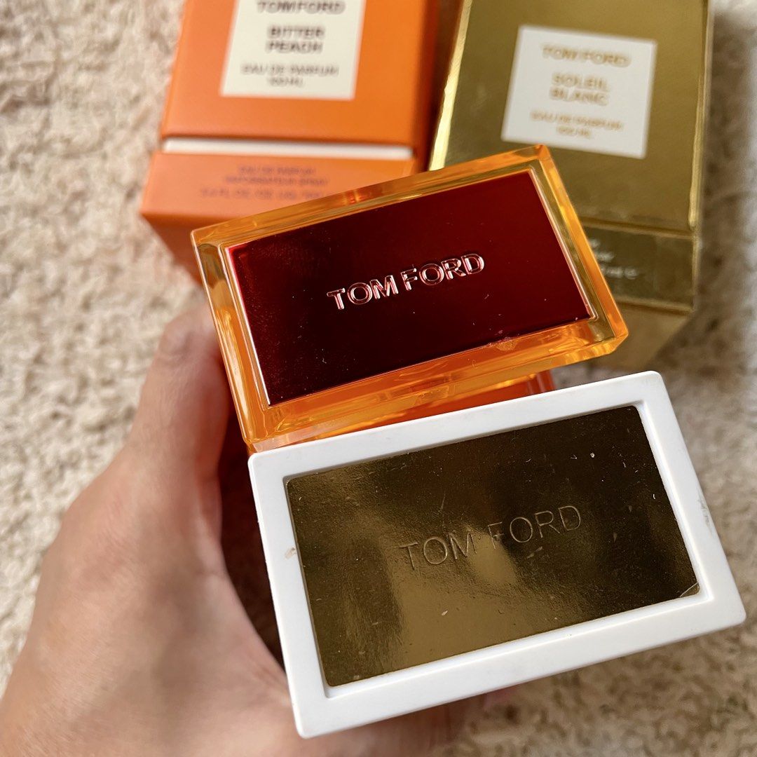 Tom Ford Bitter Peach Eau de Parfum (Category: Fragrance & Deodorants) located in Subic. Submitted by javsprelovedstuffs (Listing ID 1466223359, Image 3). Description: Sophisticated fruity sweetness Unique Fragrance Tester (High Qlty) Pls no asking if OG given the price 😂 Can last for hours Good for everyday perfume #perfume #perfumeph #burberry #jomalone #armani #dubaiperfume .