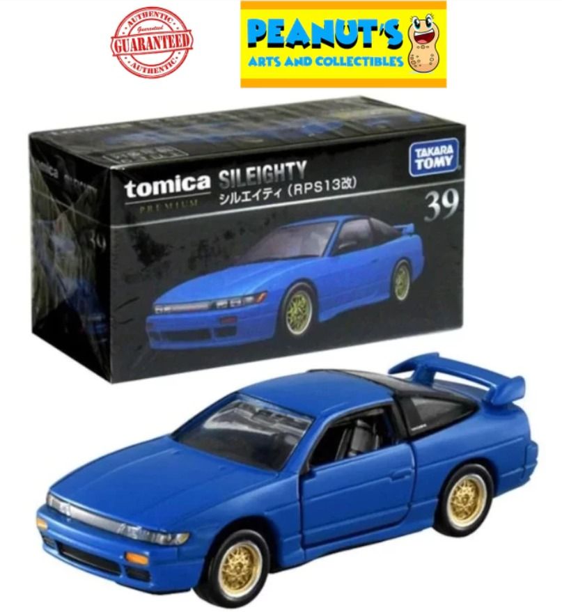 Tomica Premium No 39 Sileighty (Category: Vehicle & Diecast Models) located in Manila. Submitted by memorylanestore (Listing ID 1466233633, Image 1). Description: NOTE: Please learn how to READ and UNDERSTAND the product description carefully and "Be a Responsible Buyer". *Sealed and brandnew *BOX Condition is in fare condition (may or may not have creases depending on the stock available) *Guaranteed 100% Authentic Tomica Product *Photos courtes