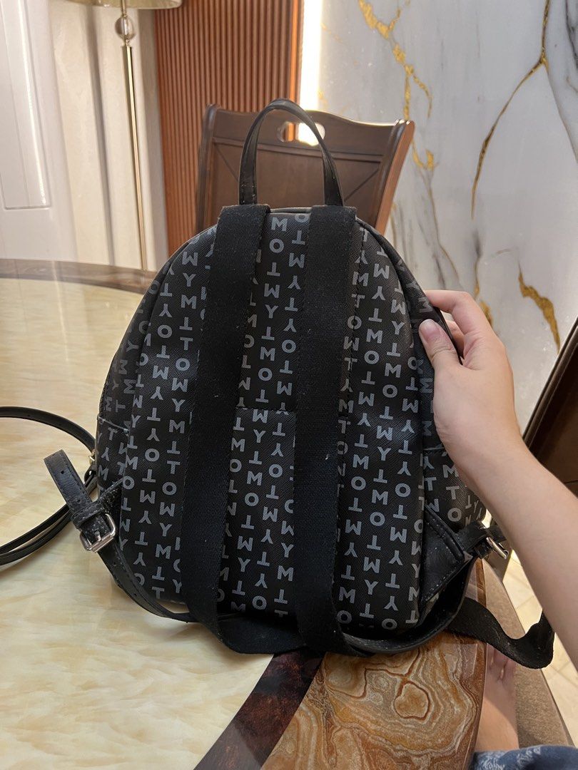 TOMMY HILFIGER BLACK SMALL BACK PACK (Category: Backpacks) located in Manila. Submitted by cathpau (Listing ID 1466229425, Image 2). Description: - 8/10 condition - authentic, bought in America .
