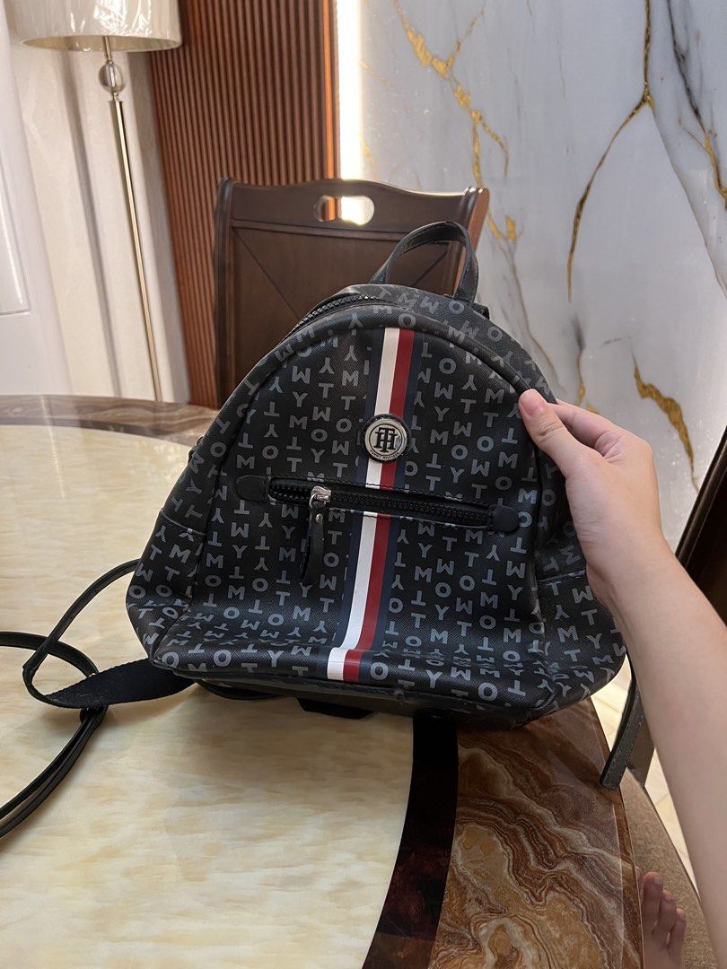 TOMMY HILFIGER BLACK SMALL BACK PACK (Category: Backpacks) located in Manila. Submitted by cathpau (Listing ID 1466229425, Image 1). Description: - 8/10 condition - authentic, bought in America .