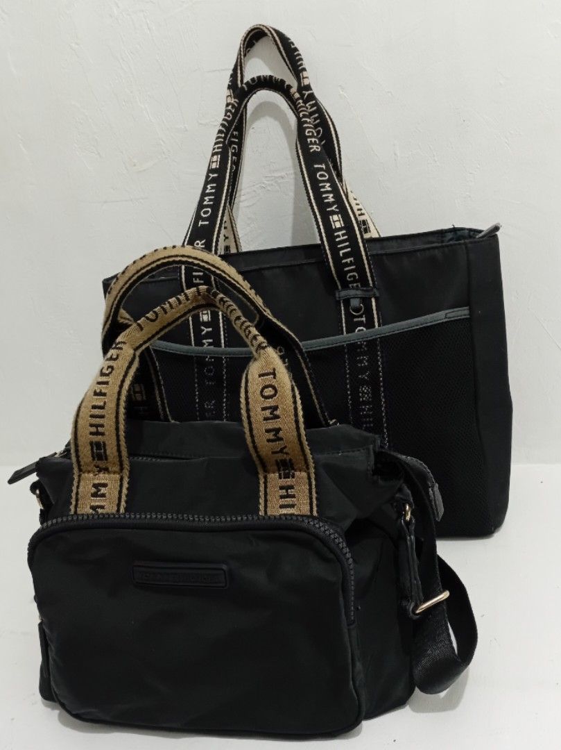 Tommy Hilfiger LARGE & SMALLZIP CLOSURE TOTES (Category: Tote Bags) located in Manila. Submitted by eriiicaspage (Listing ID 1466158876, Image 1). Description: PREOWNED lightly Used Authentic TOMMY HILFIGER LARGE & SMALL ZIP CLOSURE TOTEBAG /HANDBAG BLACK LARGE & SMALL Normal Sign of Used Good Condition 8.9-9/10 SOLD AsPack .