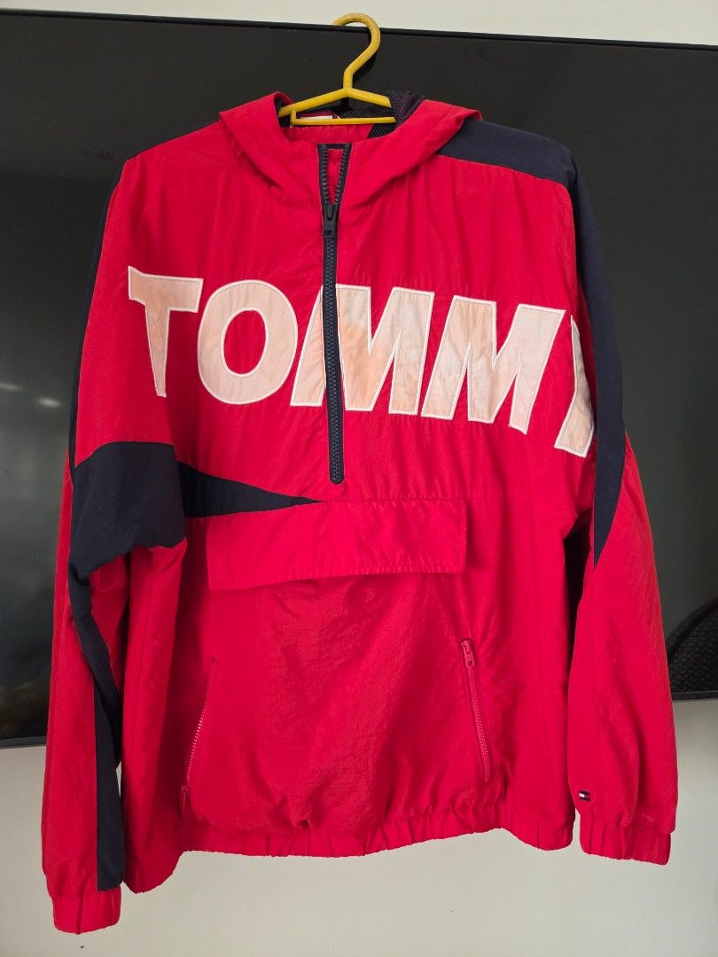 Tommy Hilfiger Windbreaker (Category: Babies & Kids Fashion) located in Bulacan. Submitted by farfinfab (Listing ID 1466332846, Image 1). Description: personal preloved of my son XL 16-18 can fit women XS-S .